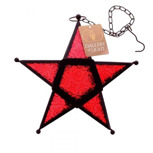 Red Glass Star Lantern