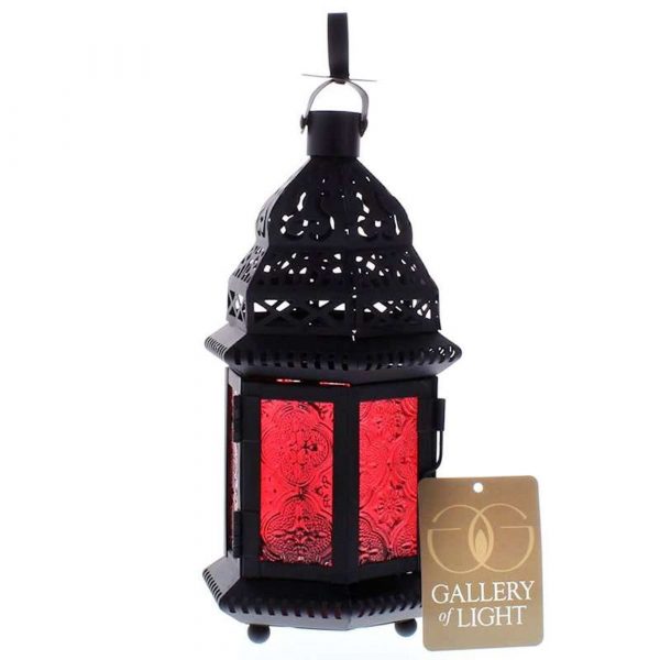 Red Glass Moroccan Lantern